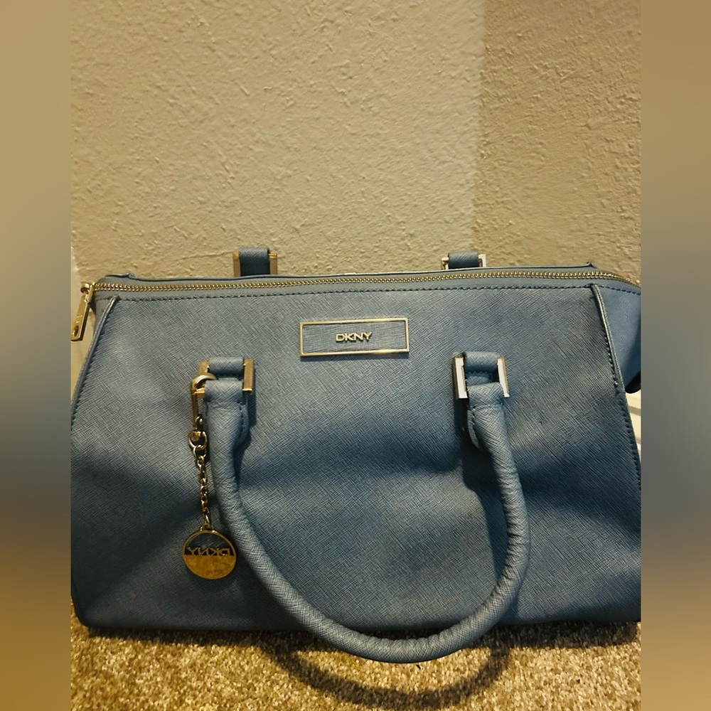 DKNY Slate Blue Satchel Bag